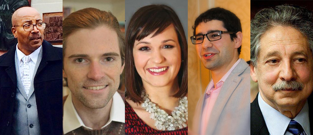 From left to right: Richard Brown, Christopher Daly, Bridget Maniaci, Scott Resnick, and Paul Soglin.
