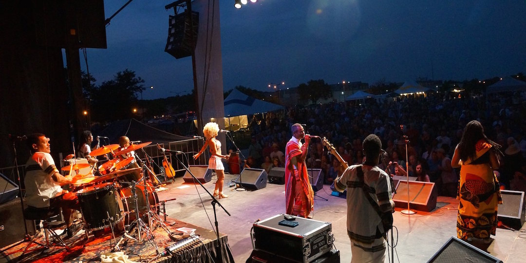 Madagascar artist Jaojoby performing at one of 2015's Central Park Sessions concerts. Photo courtesy Bob Queen.