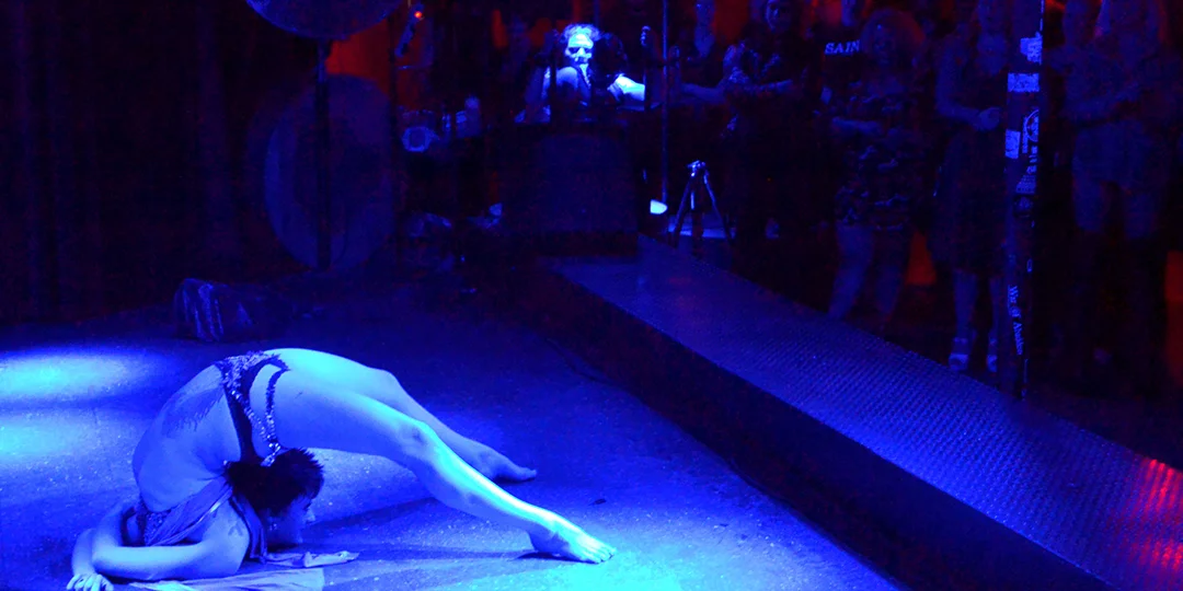 Dahlia Fatale performs at the 2015 Fire Ball pre-party at Inferno in January. Photo by Emily Mills .