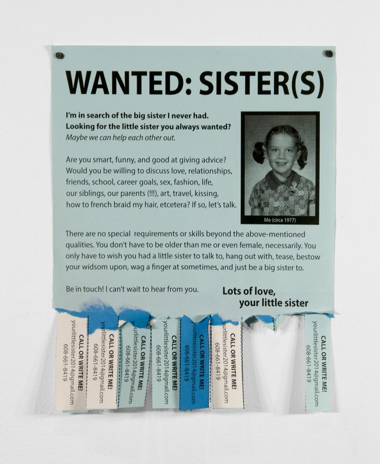 Angela Richardson, "Wanted: Sister(s)"