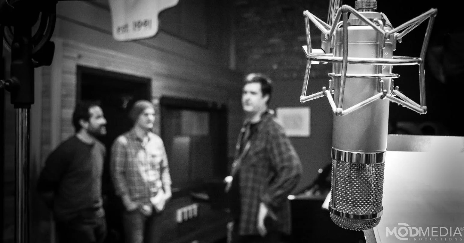 From left to right: Rodrigo Villanueva-Conroy, John Christensen, and Anders Svanoe. Photo by M.O.D. Media.