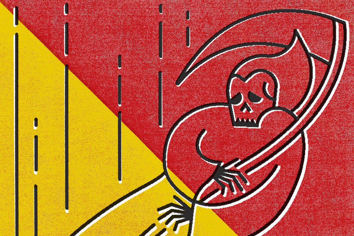 Detail of Death Overboard's cover art, by Stunt Rock.