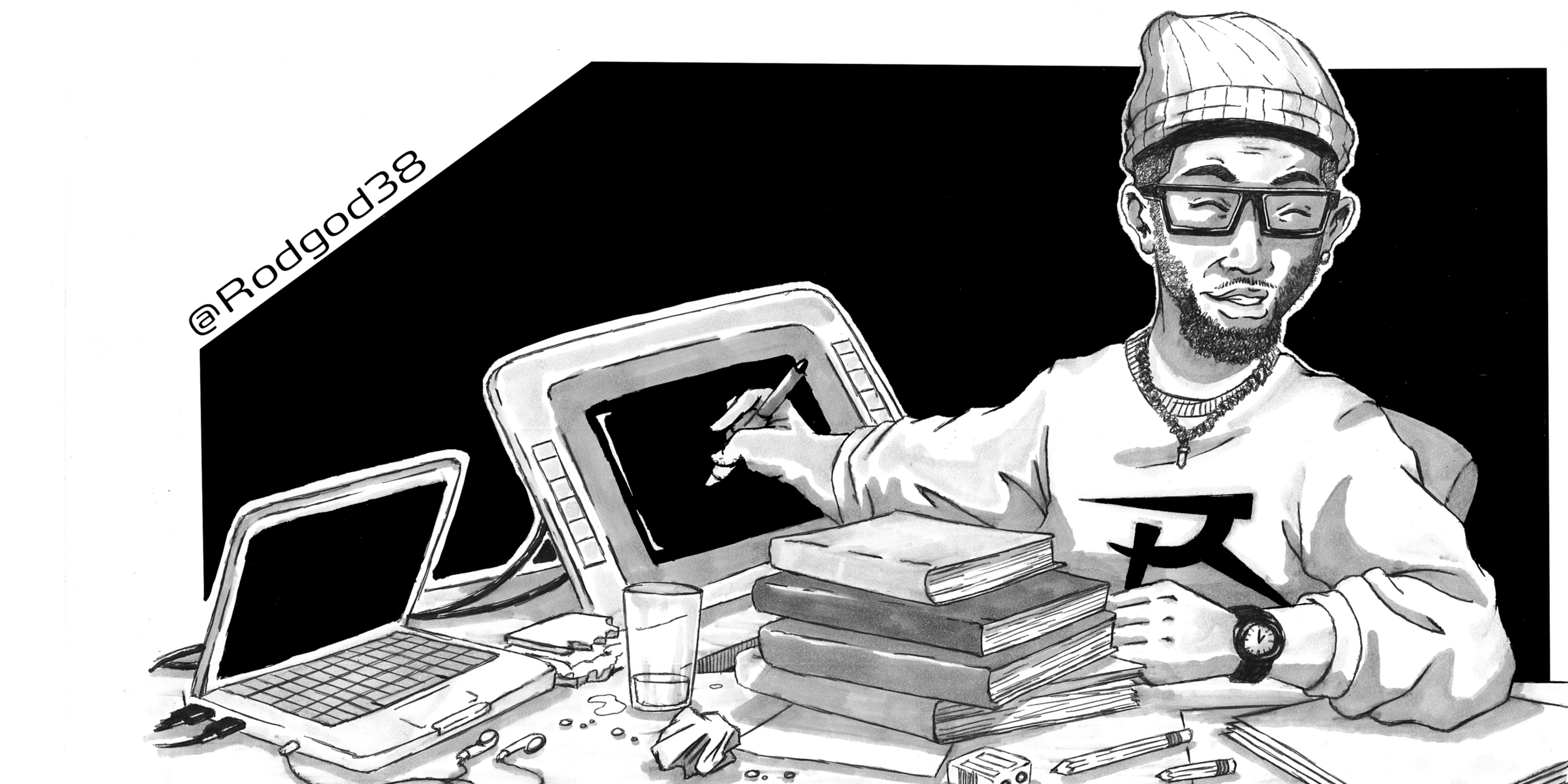 Self-portrait by Rodney Lambright II.