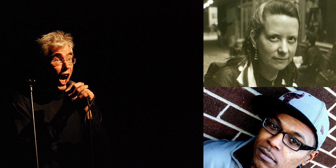 Clockwise from left: Jaap Blonk is at Threshold on November 3, Vanessa Renwick will attend a screening of her films at Vilas Hall on October 29, and Sincere Life plays Freakfest on October 31.