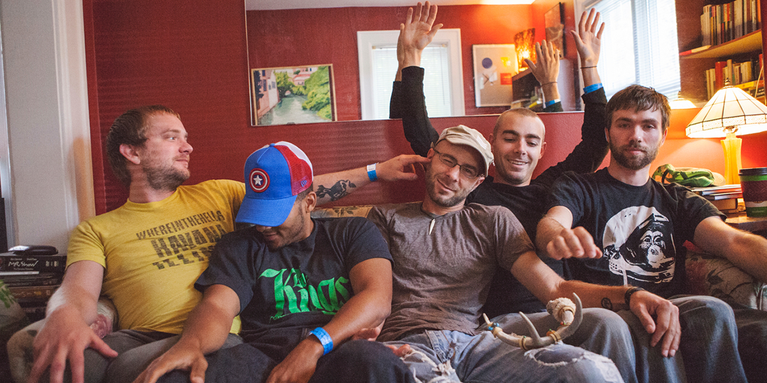 Cougar is, from left to right: Todd Hill, Trent Johnson, David Henzie-Skogen, Aaron Sleator, and Dan Venne.