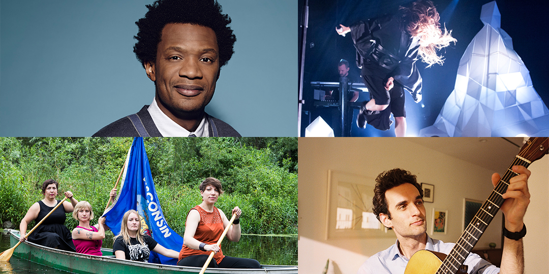 Clockwise from top left: Seaton Smith is at Comedy Club on State through September 26, Zola Jesus plays Wisconsin Union Theater on September 24, Julian Lage plays The Frequency on September 26, Venus In Furs is at the Frequency on September 26.