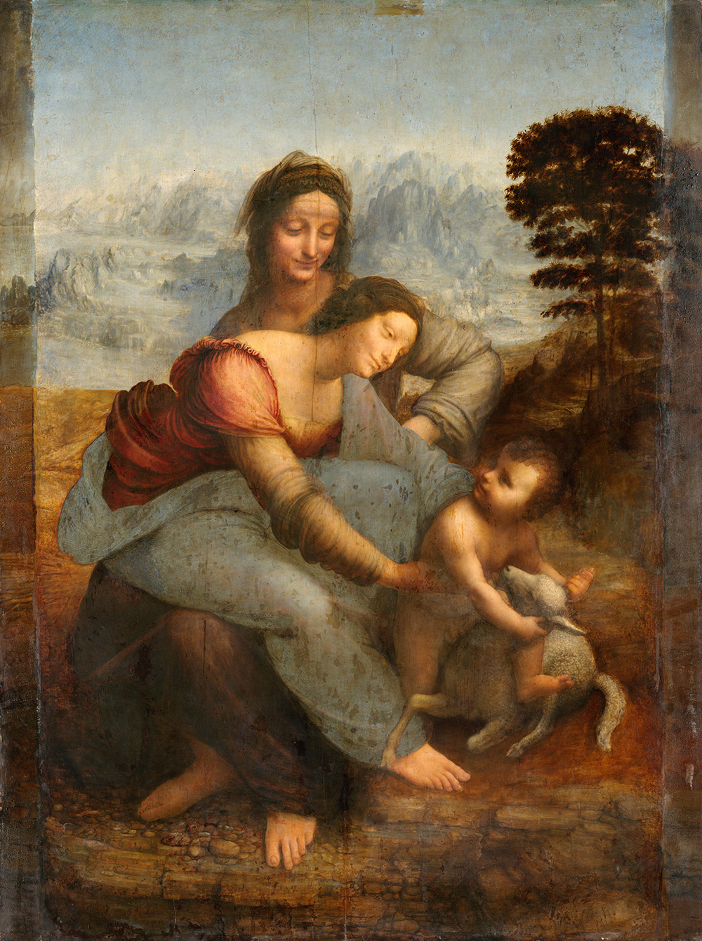 Leonardo da Vinci, "The Virgin And Child With St. Anne." Image via Wikimedia Commons.