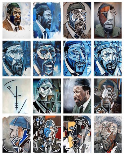 More of Martel Chapman's Thelonious Monk-inspired paintings.