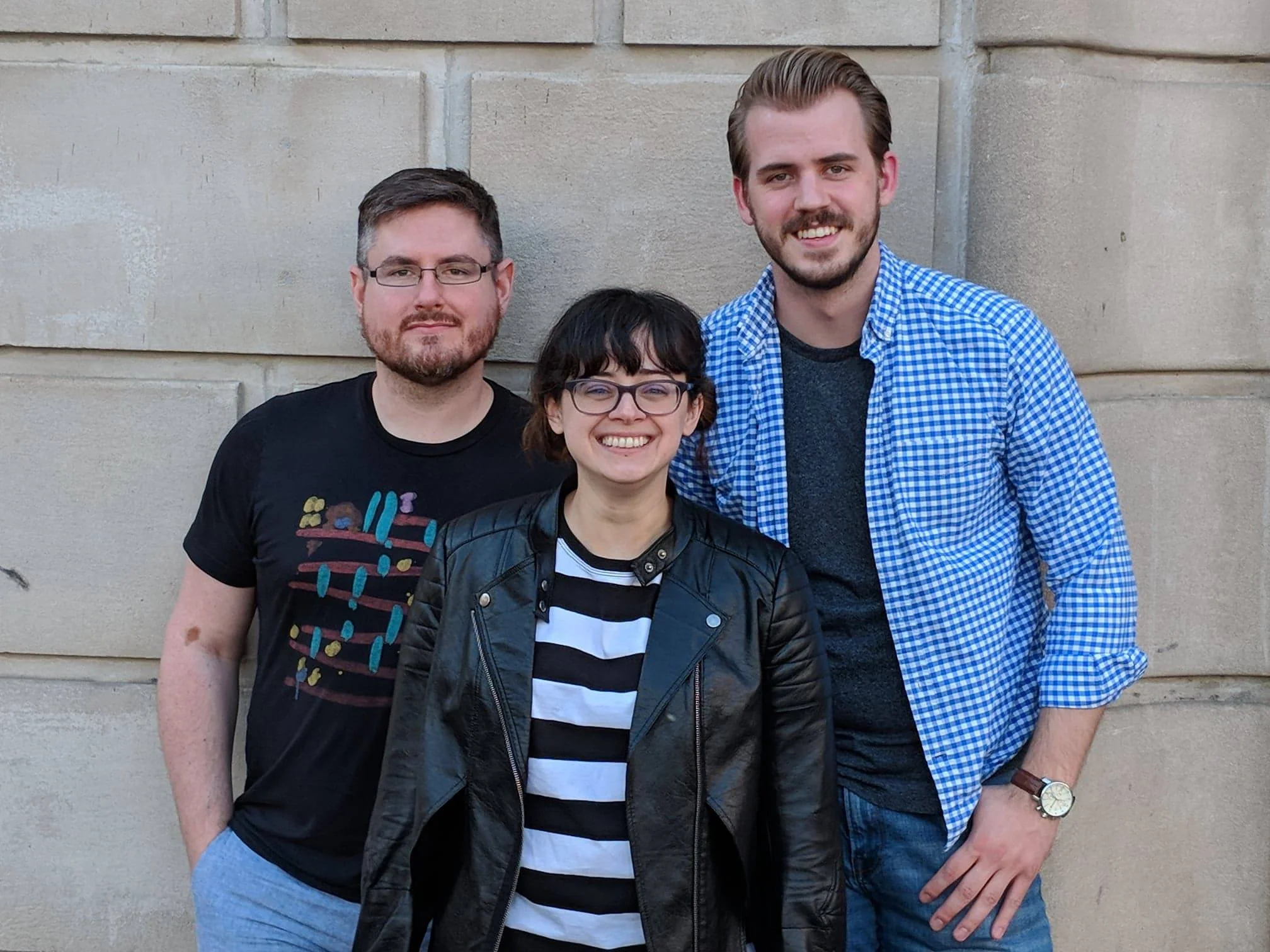 Madison Comedy Week's organizers are, from left to right, Peter Rambo, Cynthia Marie, and Jake Snell.