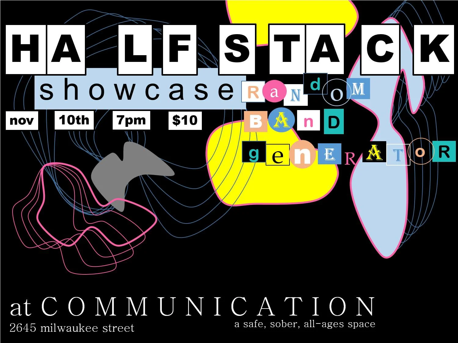 Promotional poster by Caroline Hughes.
