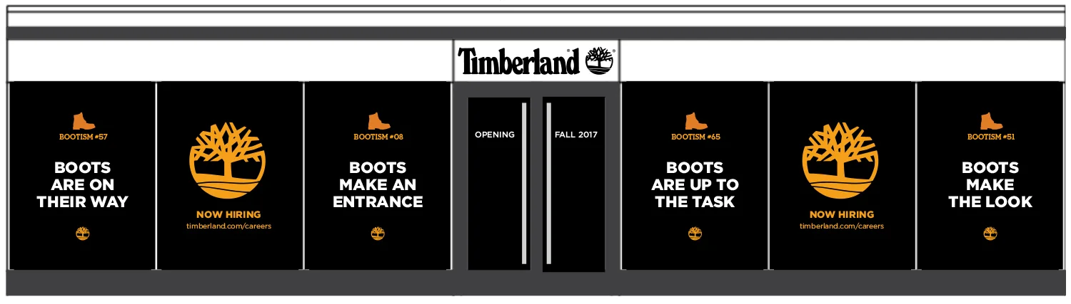  The campaign continued through store barricades, dressing room wall graphics, inbox and event materials like stickers and coasters, email programs, and social activations–including general campaign and location based store snapchat filters. 