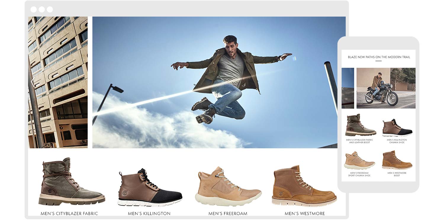  The key look layout alternates left/right as consumers scroll down the page with a very slight parallax scrolling affect to create subtle movement. While used minimally, the animation pays off the idea of a Life in Motion. 