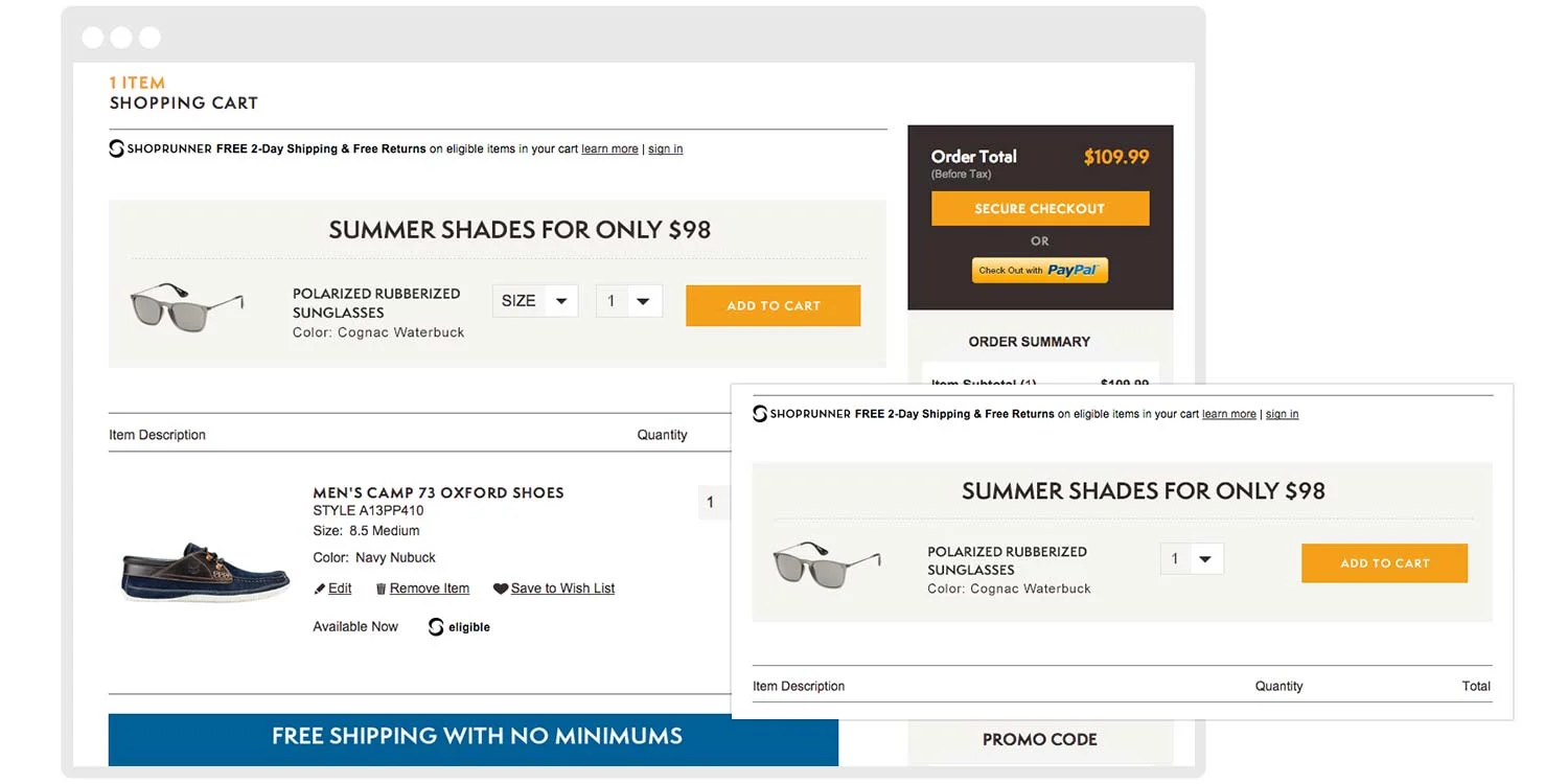 The Solution: Component for In Cart Quick Shop