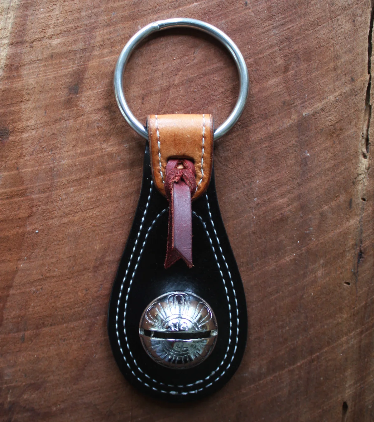 Stainless Steel Door Ringer - Black/Natural