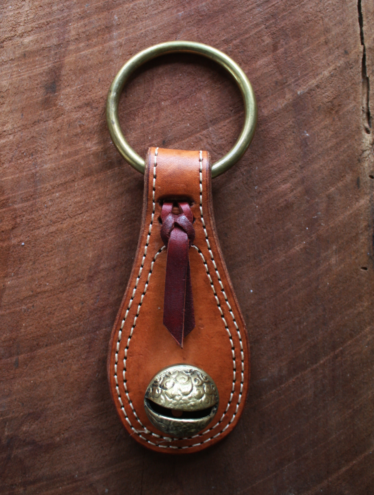 Solid Brass Door Ringer - Natural