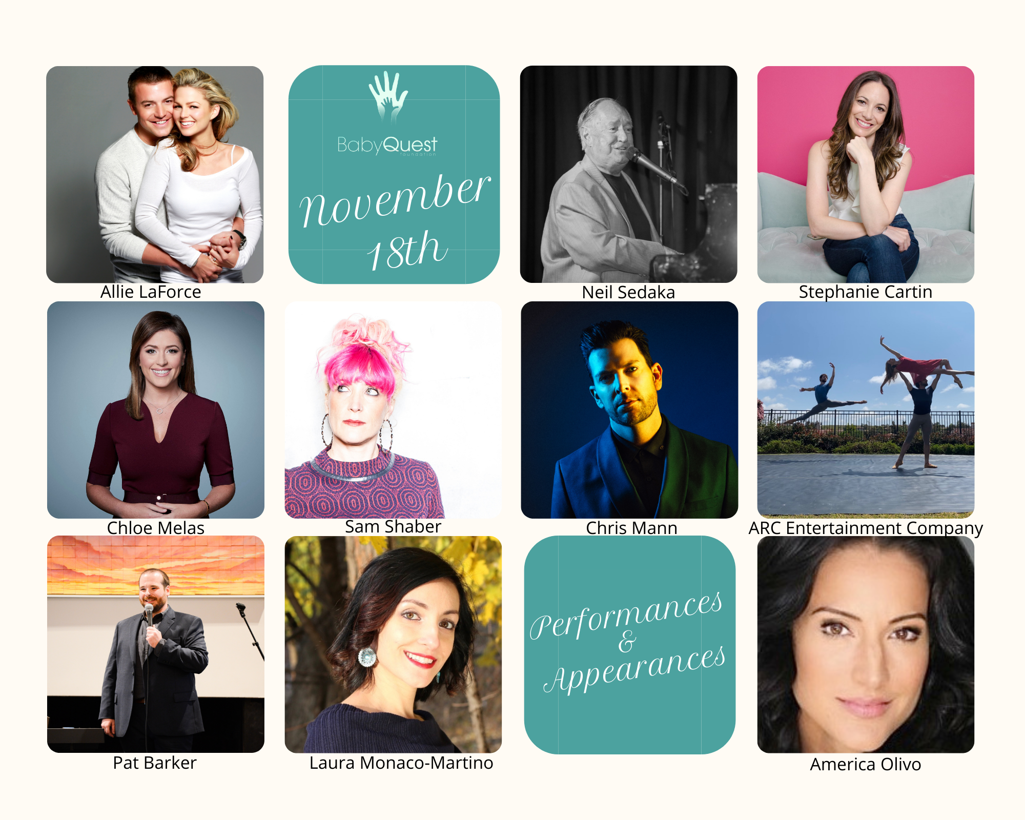 Sam performs at the Baby Quest Foundation Nov. 18