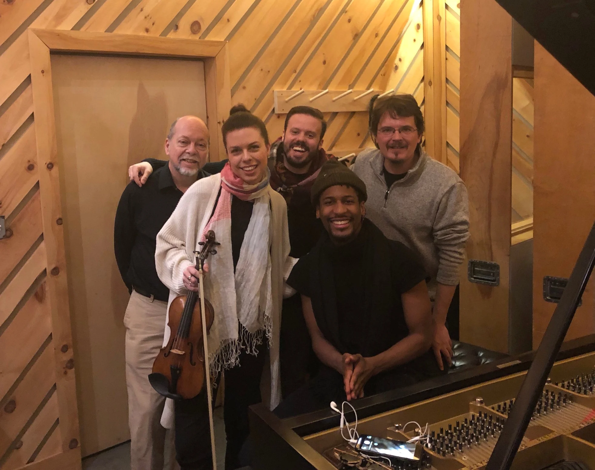 Jon Batiste and Tessa Lark at Bunker Studios