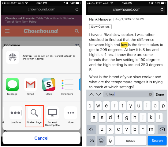 Ever Wondered How to Search within a Web Page in Safari in iOS?
