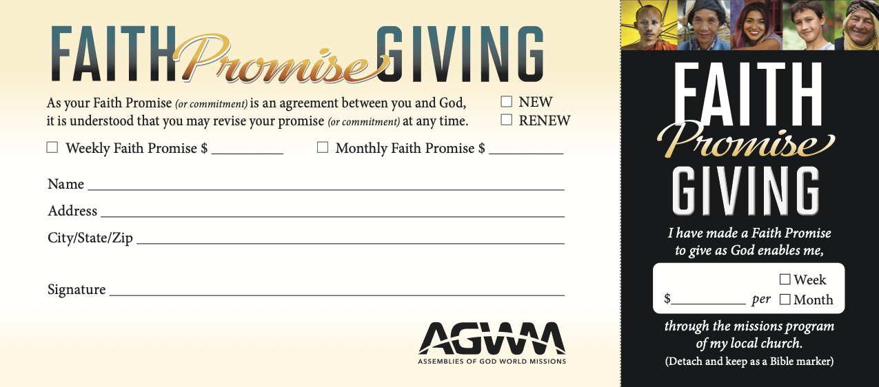 Missions Faith Promise — NEWLIFE CHURCH