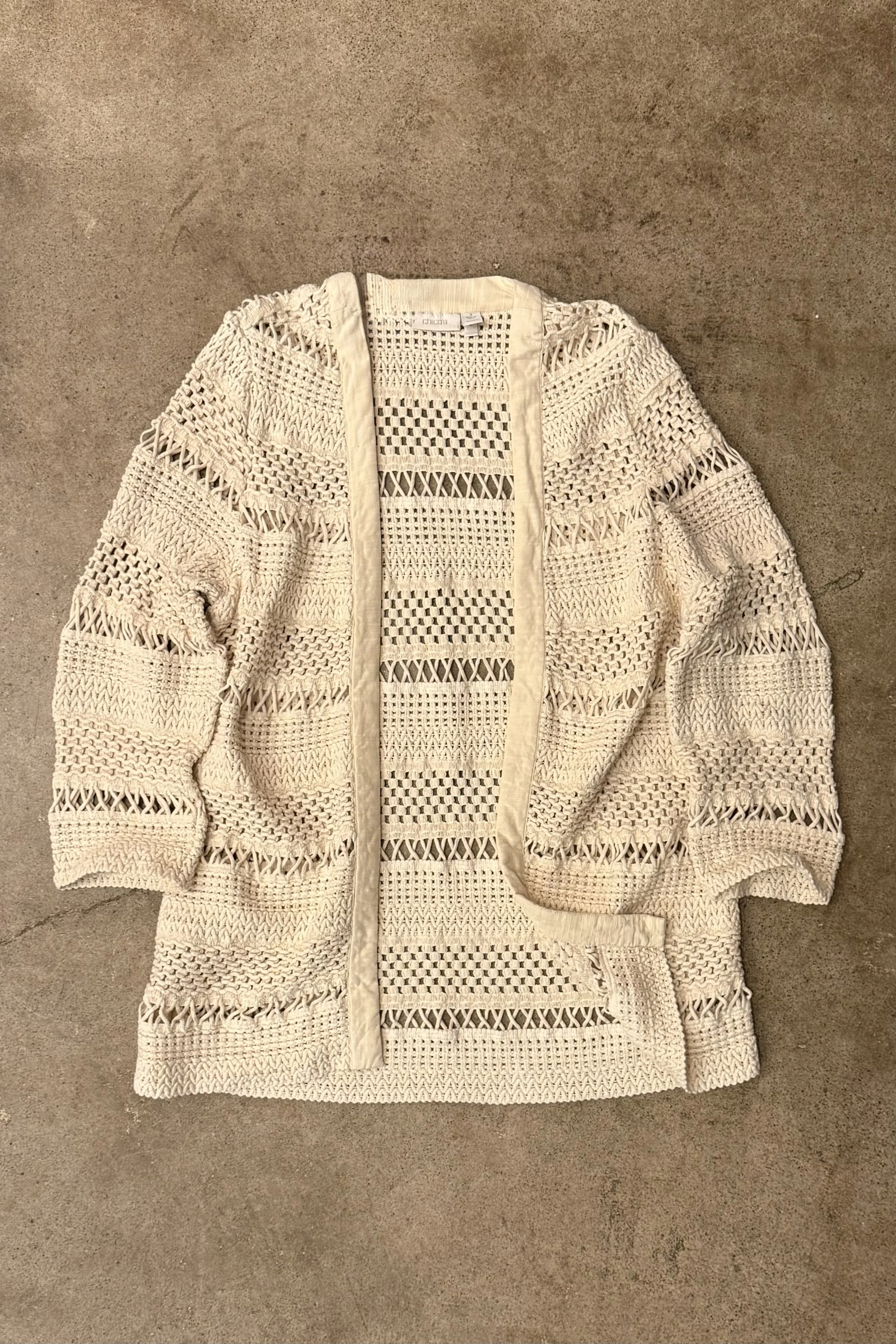 Chico's Macrame Cardi (M)