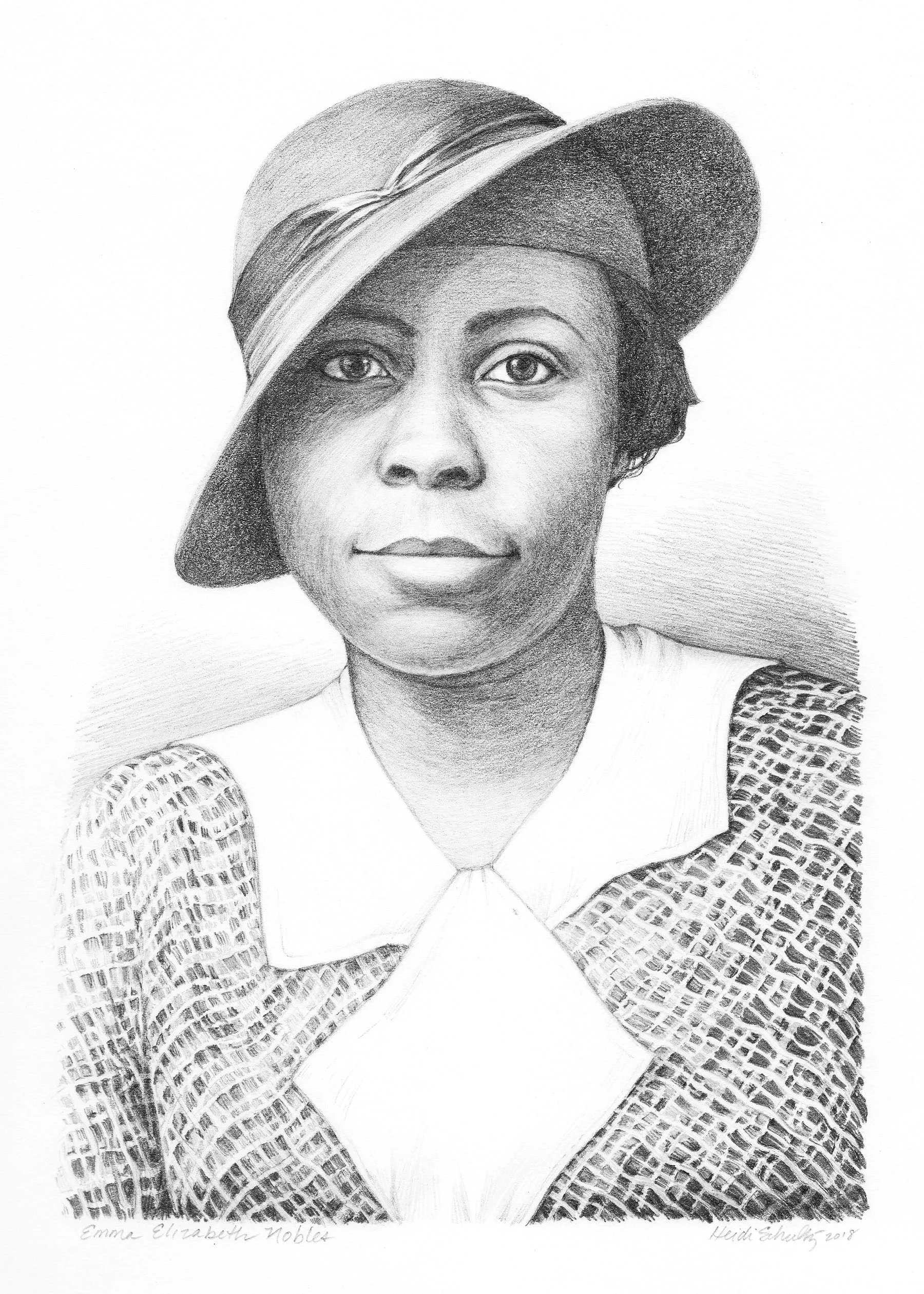Graphite portrait, private commission (only a damaged 1"x1.5"photo for reference)