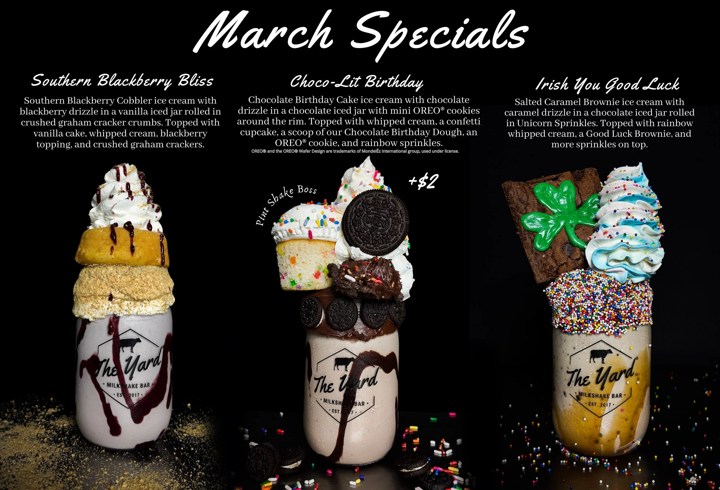 Vancouver Menu — The Yard Milkshake Bar - As seen on Shark Tank