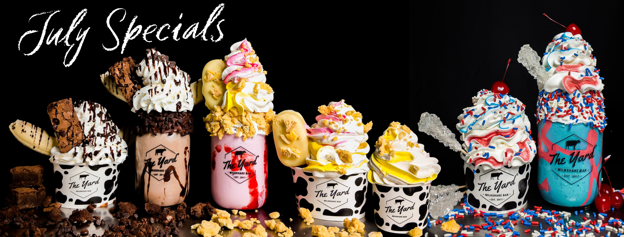 July Specials 2026 at The Yard Milkshake Bar