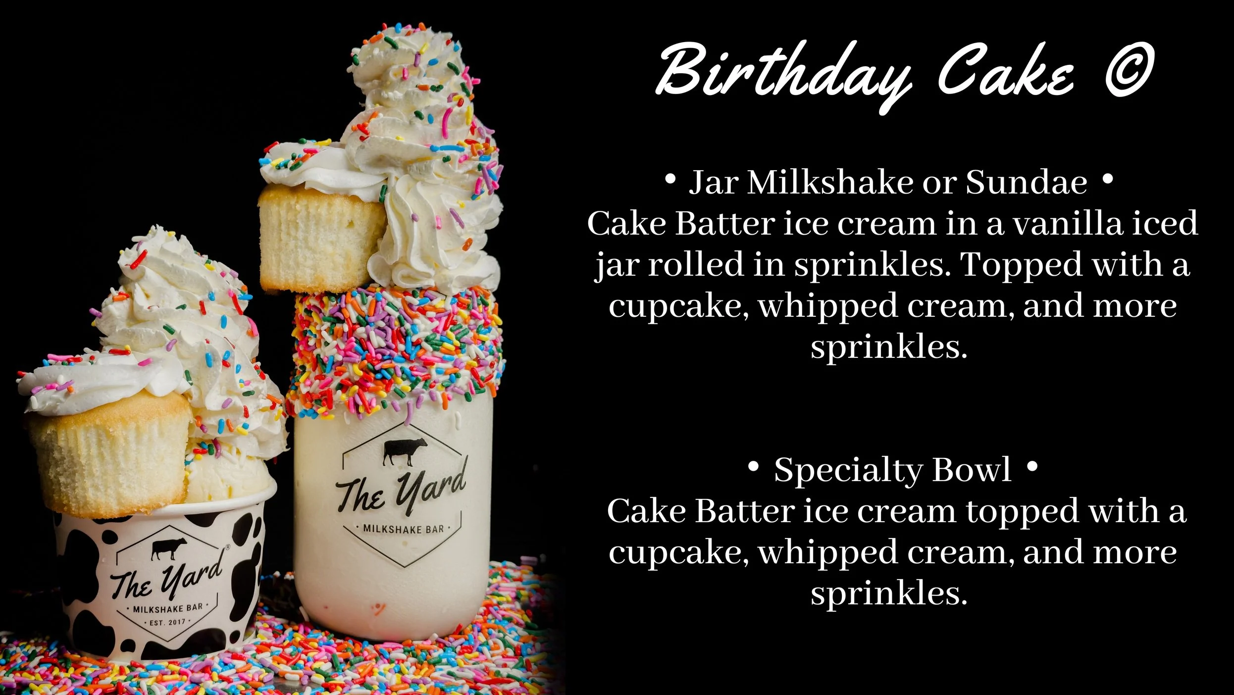 National Harbor Menu — The Yard Milkshake Bar - As seen on Shark Tank