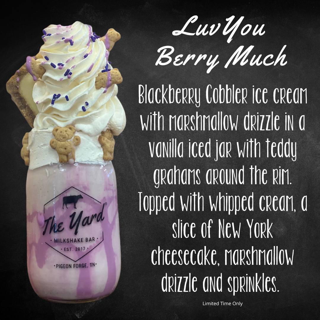 Pigeon Menu — The Yard Milkshake Bar As seen on Shark Tank