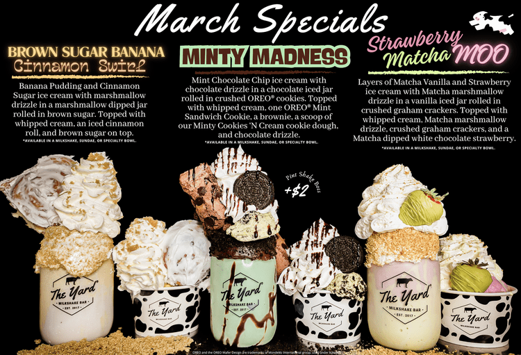 Jacksonville Menu — The Yard Milkshake Bar - As seen on Shark Tank