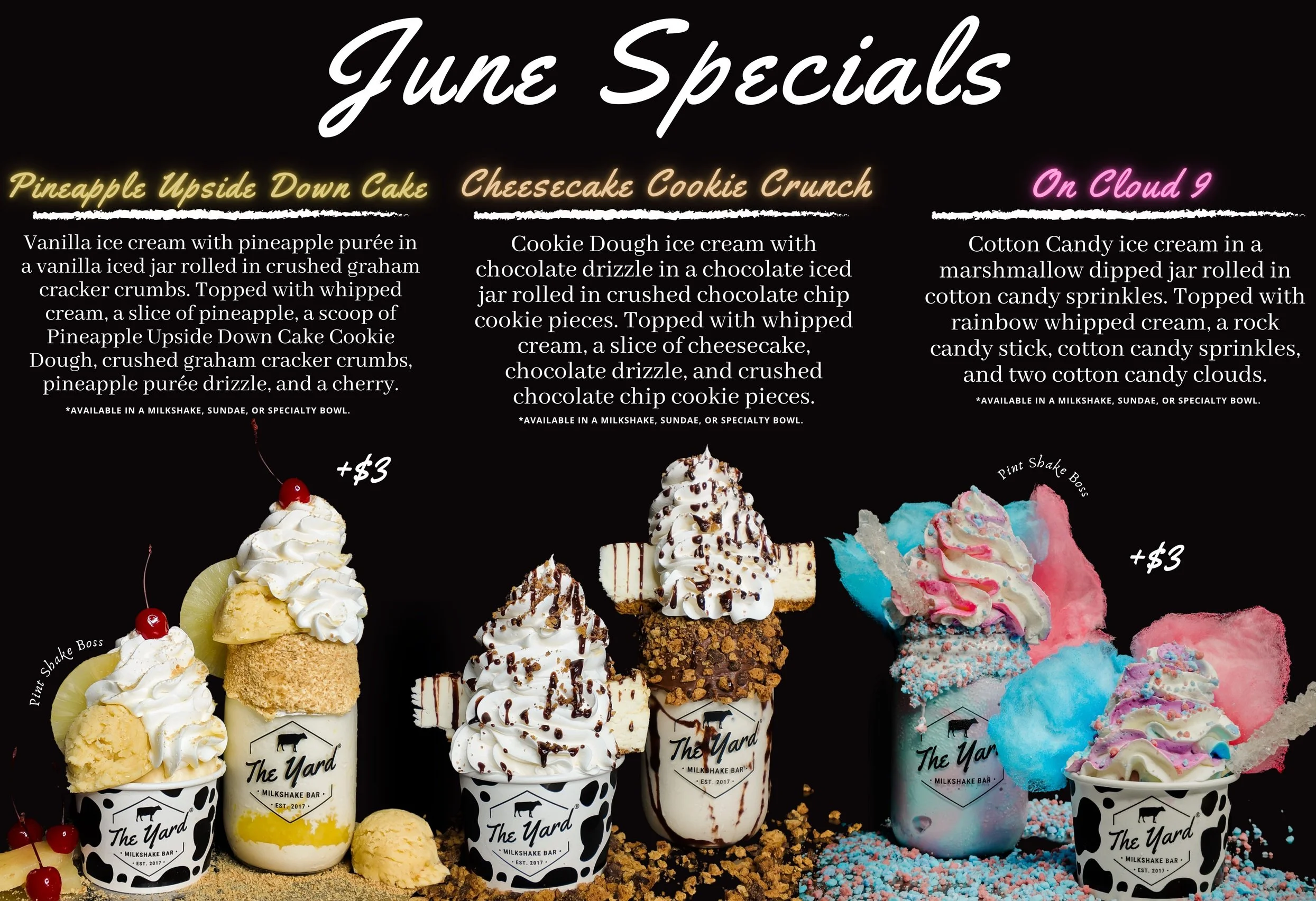 National Harbor Menu — The Yard Milkshake Bar - As seen on Shark Tank