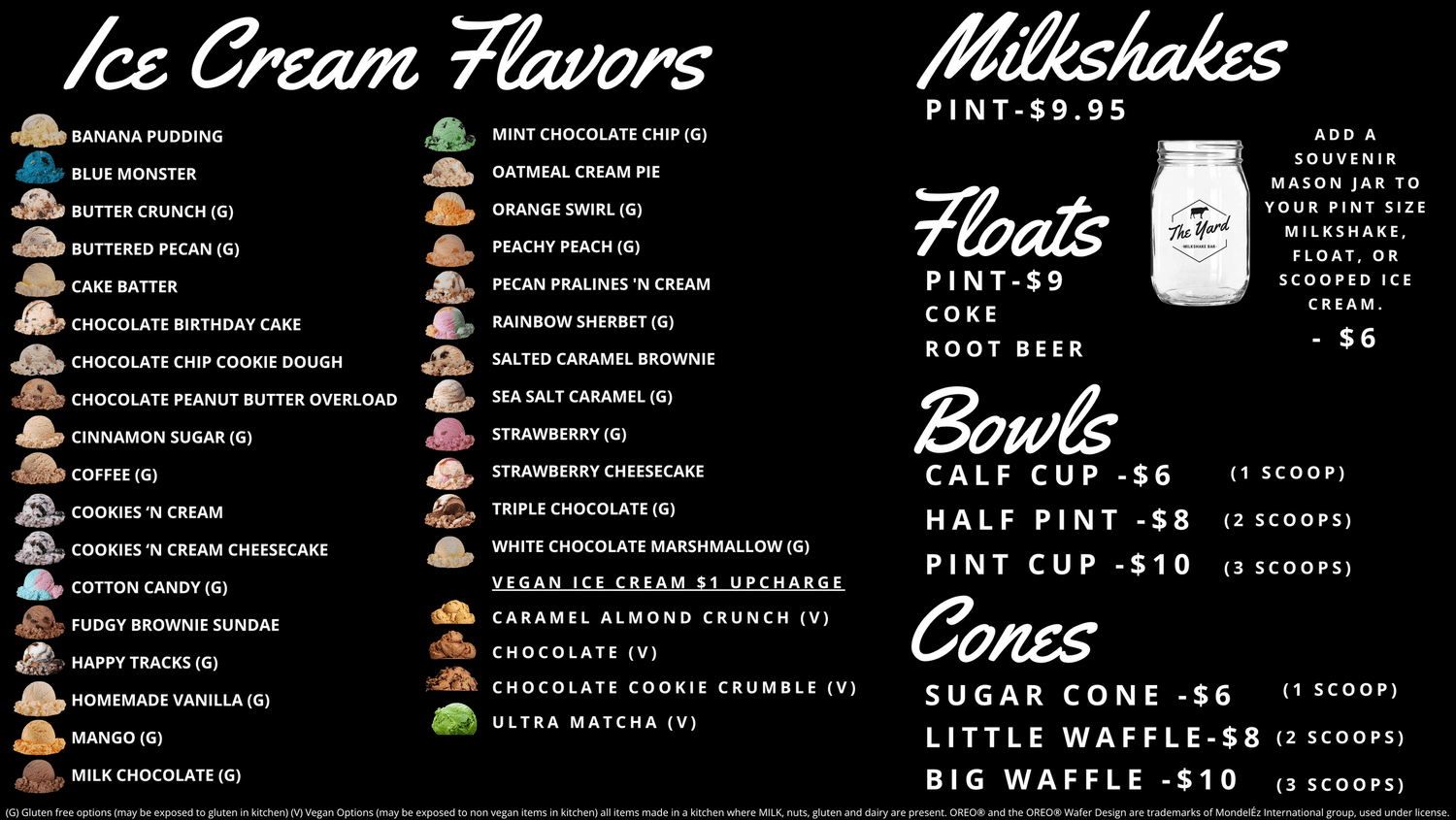 Berkeley Menu — The Yard Milkshake Bar - As seen on Shark Tank