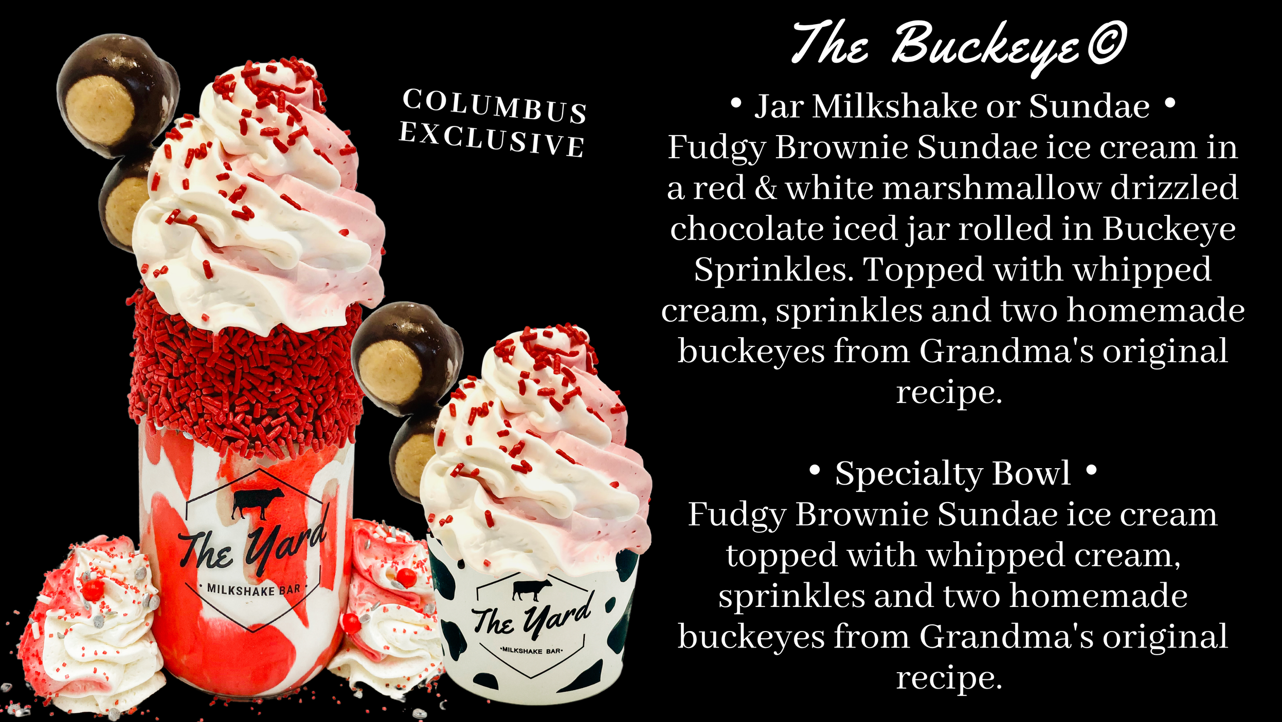 Columbus - The Buckeye© Specialty Milkshake and Bowl