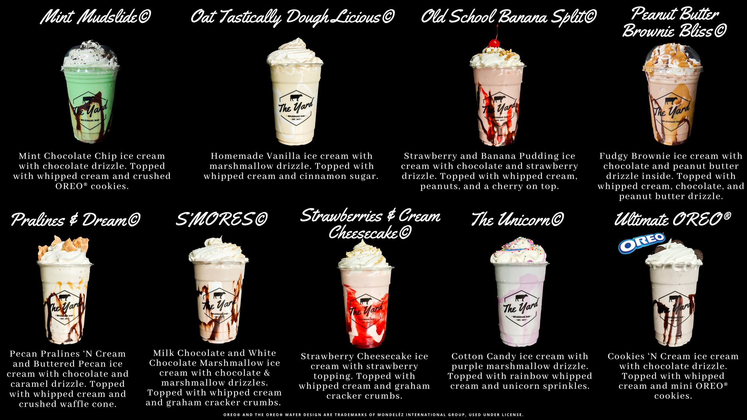 Loaded Pint Milkshakes at The Yard Milkshake Bar