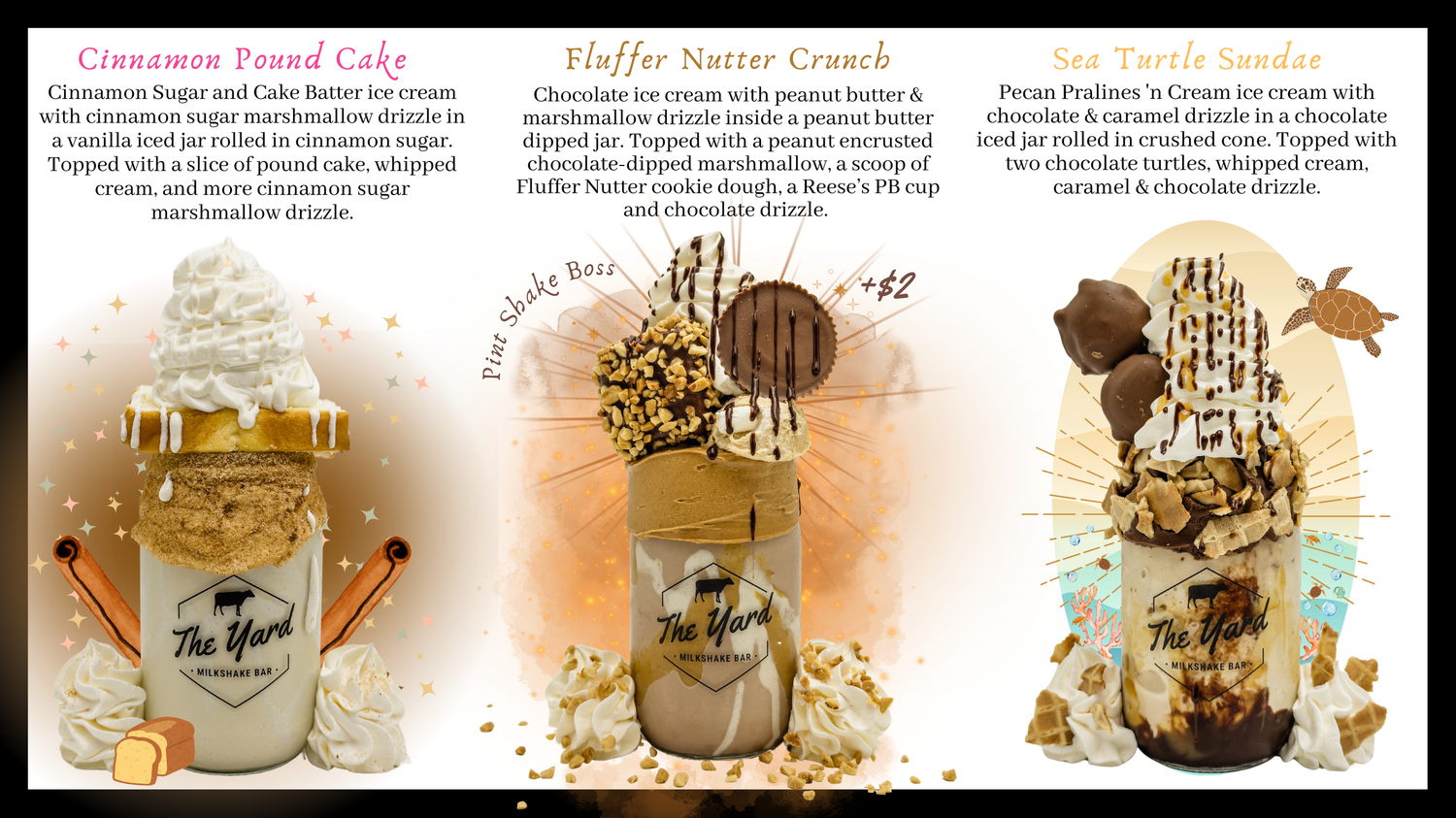 Atlanta Menu — The Yard Milkshake Bar - As seen on Shark Tank
