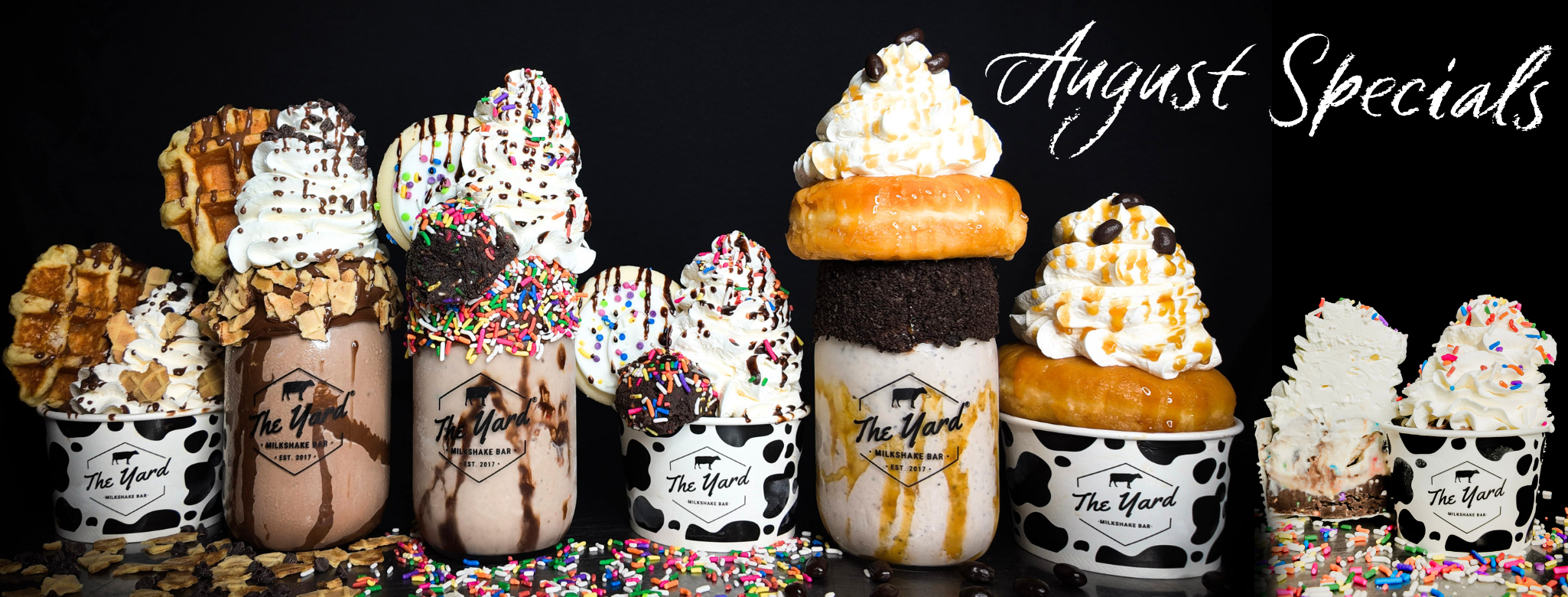 August Specials 2026 at The Yard Milkshake Bar