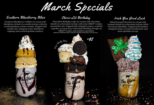 Austin Menu — The Yard Milkshake Bar - As seen on Shark Tank