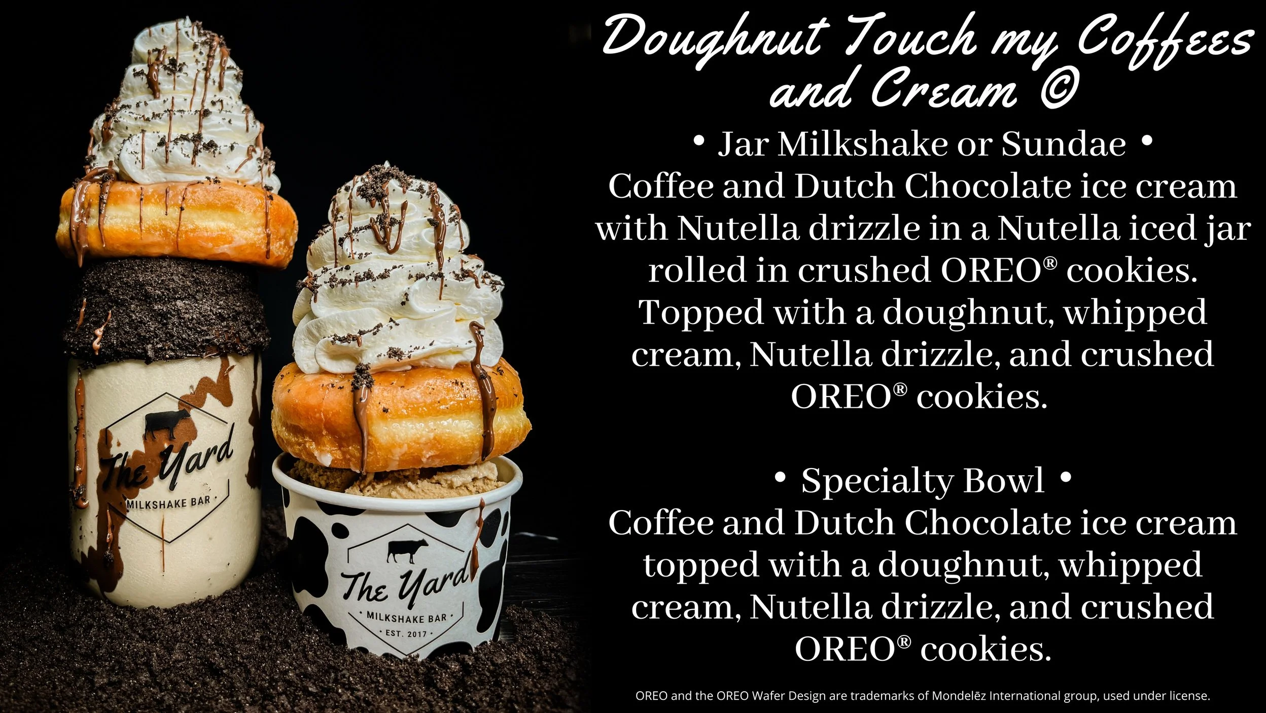 National Harbor Menu — The Yard Milkshake Bar - As seen on Shark Tank