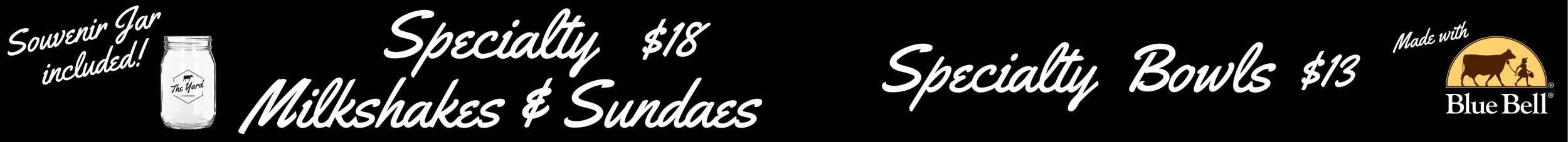 Specialty Milkshakes & Bowls - The Yard Milkshake Bar