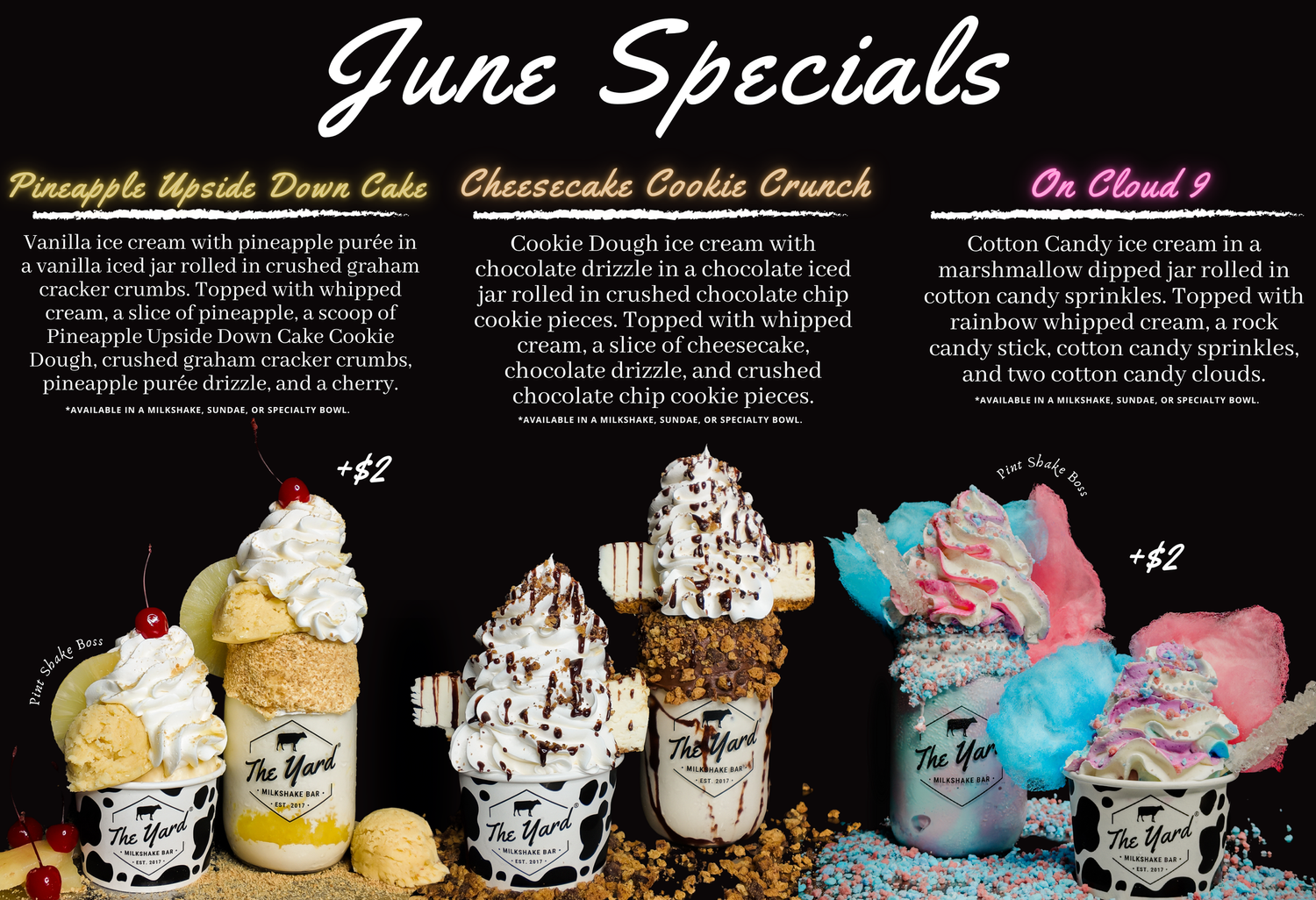 Denver Menu — The Yard Milkshake Bar - As seen on Shark Tank