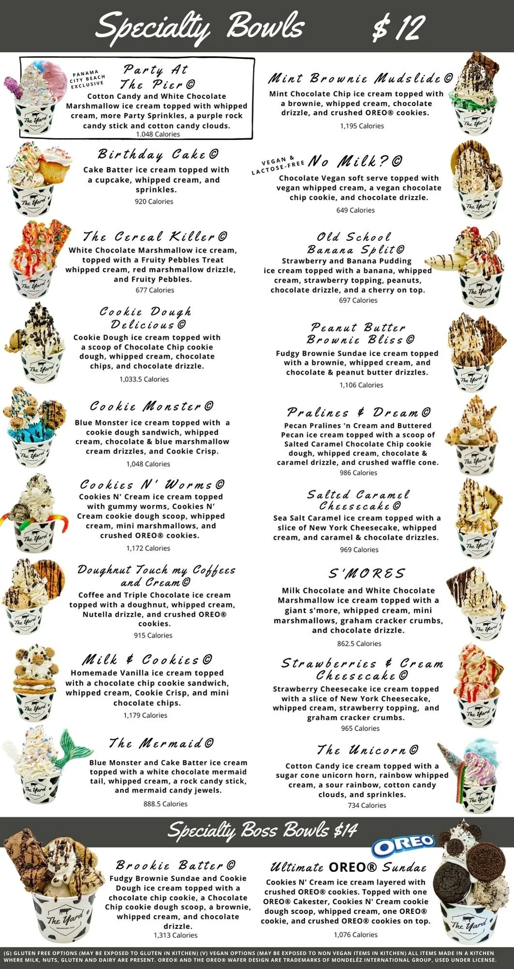 Panama City Beach Menu — The Yard Milkshake Bar - As seen on Shark Tank
