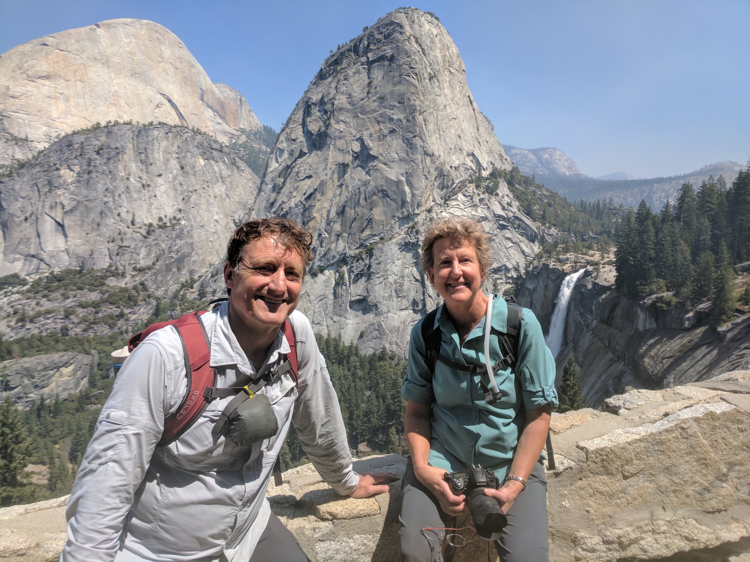 Nevada Falls, Liberty Cap (behind us) and Half Dome