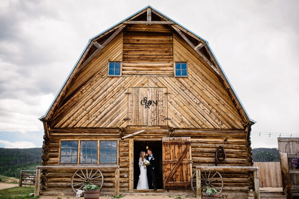 couple destination wedding photography at strawberry creek ranch in granby colorado