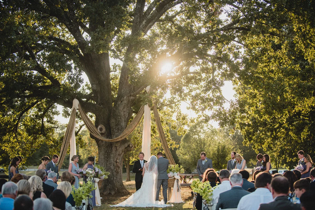 Ceremony at The Antler outside of Tupelo, MS by Mississippi wedding photographer