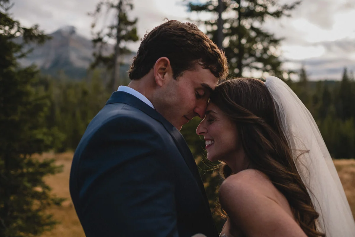 couple wedding portrait in Big Sky, MT by destination wedding photographer
