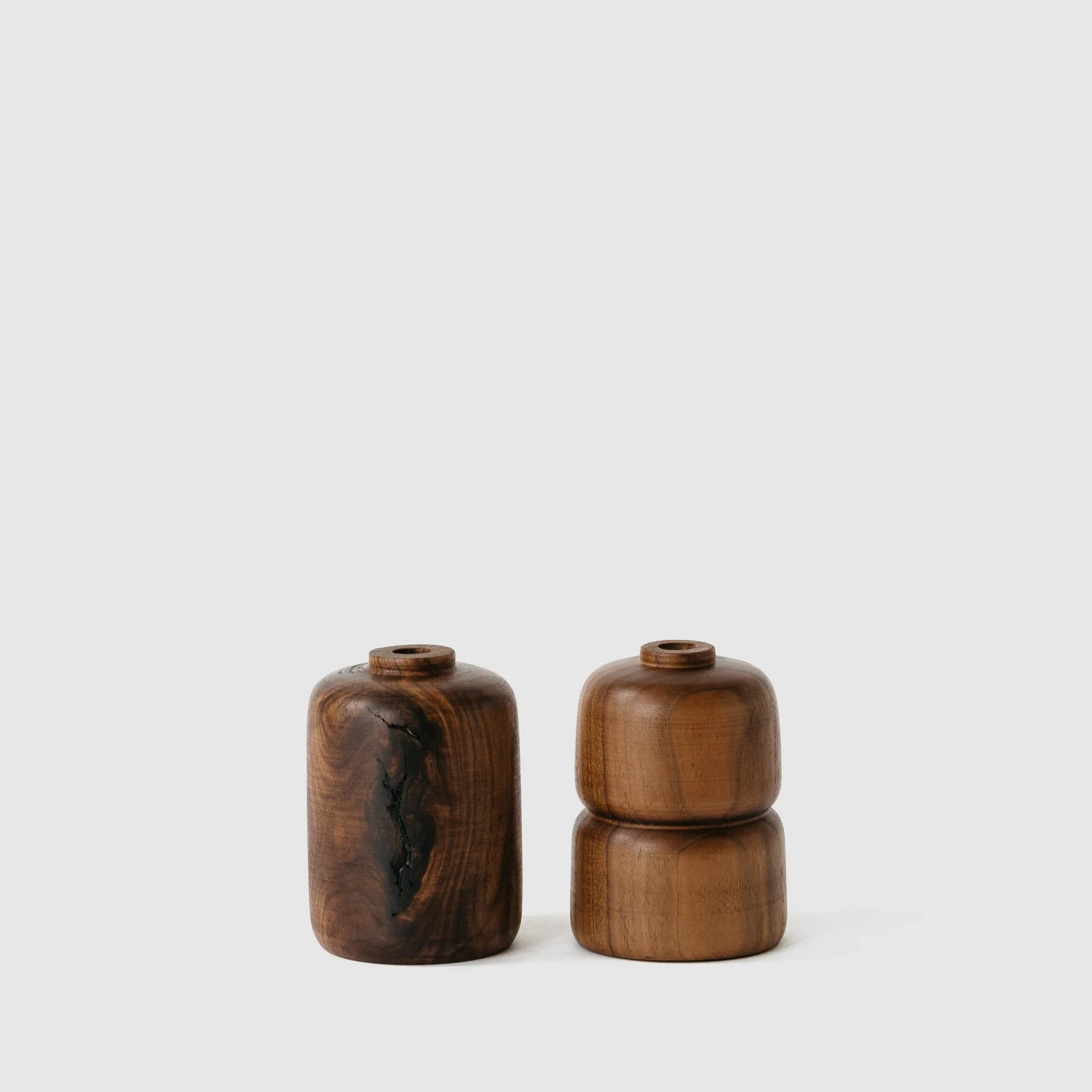 Double Walnut Bud Vase - LeMay Shop