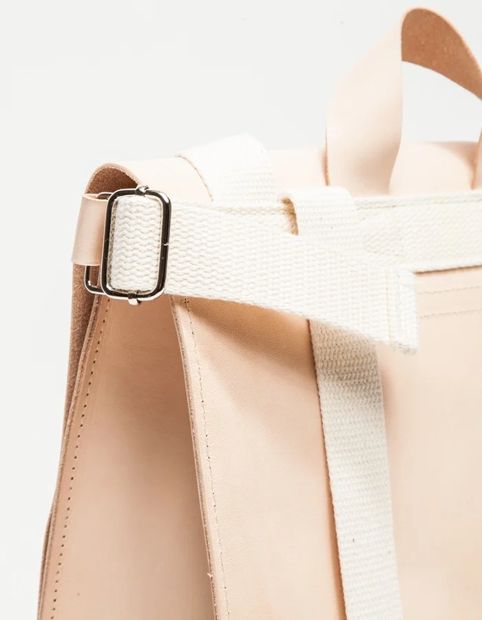 Natural Leather Carryall - LeMay Shop