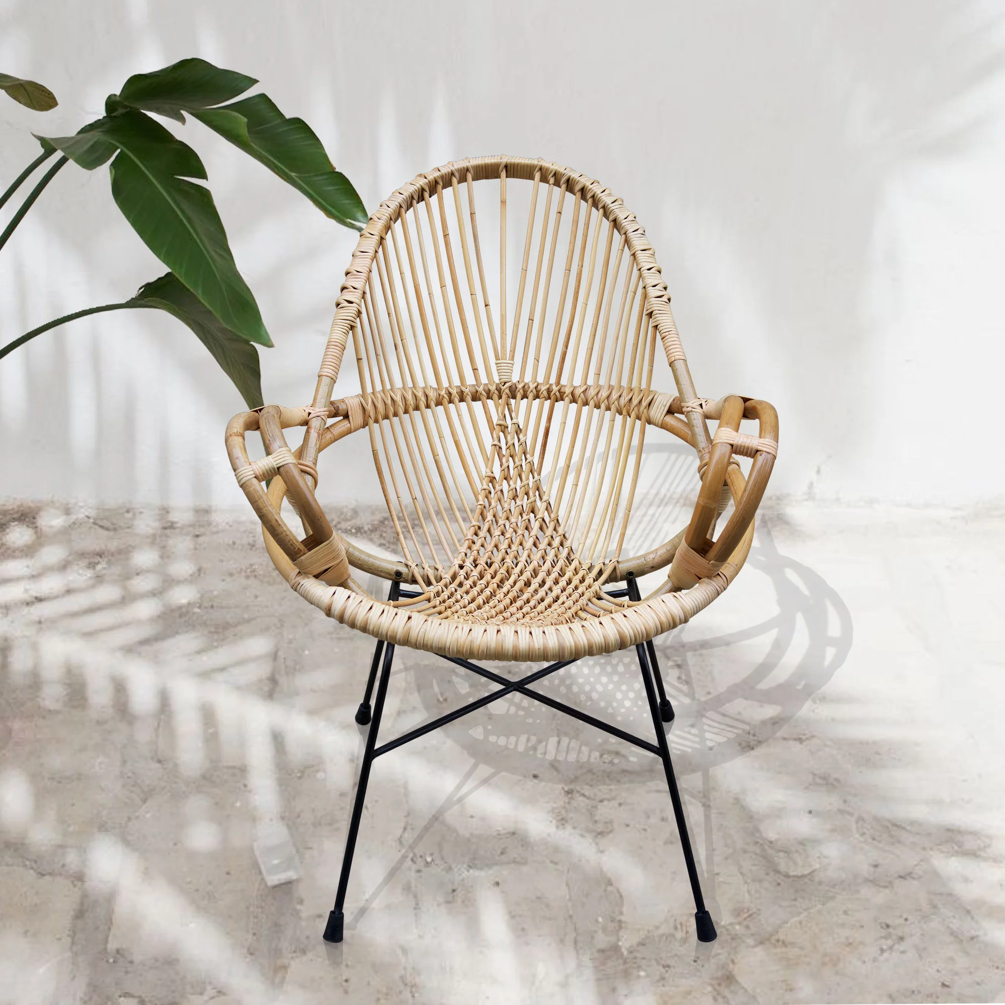 Outdoor Diamond Rattan Chair - LeMay Shop
