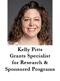 Kelly Pitts, Grants Specialist for Research &amp; Sponsored Programs
