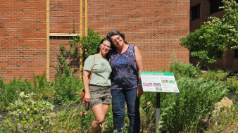 SGI volunteer Jessica Bulling with SGI volunteer coordinator Laura Hunt at the APSU native plant garden